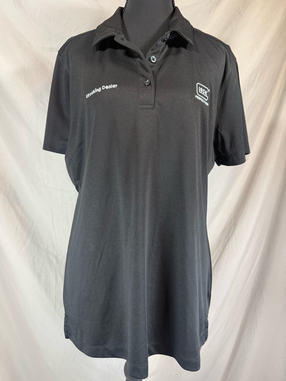 Clique Black Polo Shirt “Glock Perfection” Logo- Size Women’s XL